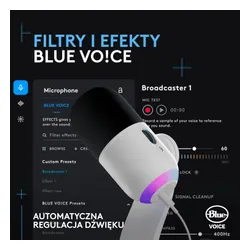 Mikrofon Logitech Yeti GX Przewodowy Dynamiczny Biały