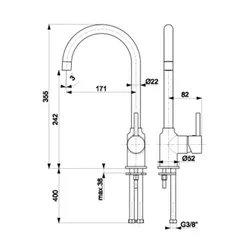 Bateria KFA ARMATURA Neda 5823-915-00 Chrom