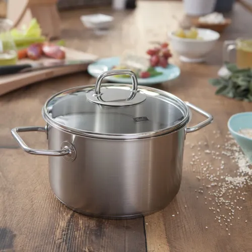 FISSLER Viseo 2,1 l - garnek ze stali nierdzewnej ze szklaną pokrywką