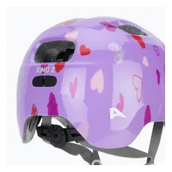 Kask rowerowy dziecięcy Alpina Ximo 2 Jr purple hearts gloss