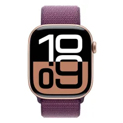 Apple Watch Series 10 GPS + Cellular koperta 42mm aluminium różowe złoto opaska sportowa dojrzałej śliwki