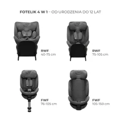 Fotelik samochodowy KINDERKRAFT Xrider 2 I-size 40-150 cm (0-21 kg) Szary