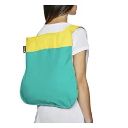 Rucsac ecologic / geantă pliabilă Notabag-galben / mentă