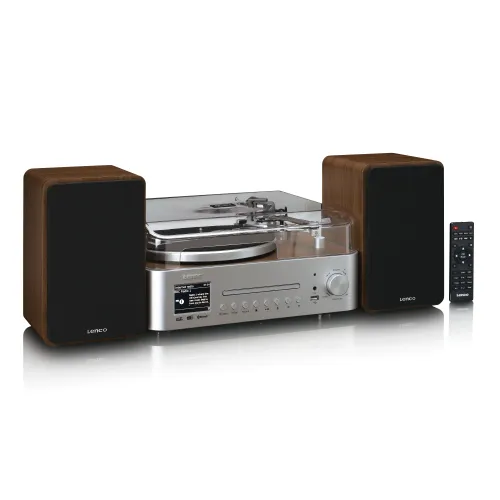 Gramofon Lenco MC-860WDSI Automatyczny Napęd paskowy Przedwzmacniacz Bluetooth Czarny
