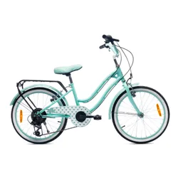 Rower dziecięcy SUN BABY Heart Bike 20 cali Shimano dla dziewczynki Miętowy