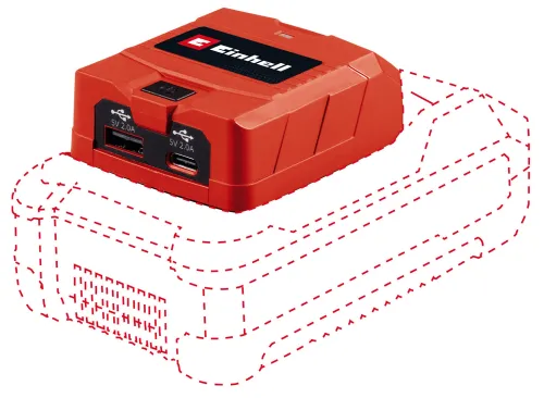 Adapter Einhell USB TC-CP 18 Li USB A/C-Solo 4514148