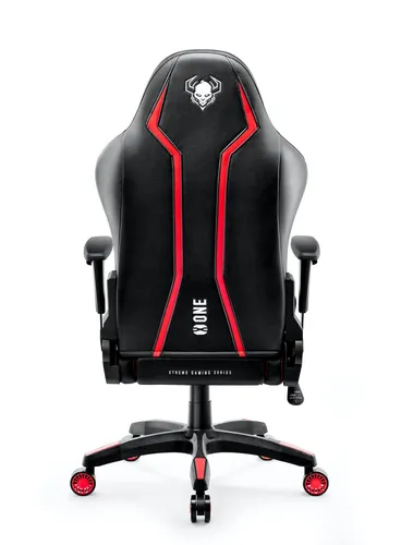 Fotel Diablo Chairs X-One 2.0 Normal Size Gamingowy do 160kg Skóra ECO Tkanina Czarno-czerwony