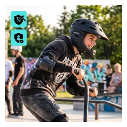 Kask rowerowy full-face METEOR Hydra M 55-58 cm czarny