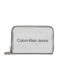 Большой женский кошелек Calvin Klein Jeans Sculpted Med Zip Around Mono S K60k611863 Silver 0im