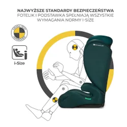 Fotelik samochodowy KINDERKRAFT I-Spark I-Size 2w1 100-150 cm (9-36 kg) Zielony