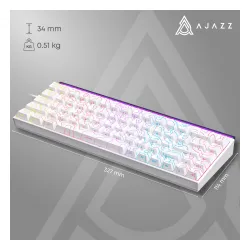 Klawiatura mechaniczna Ajazz NK68 Red Switch Biały