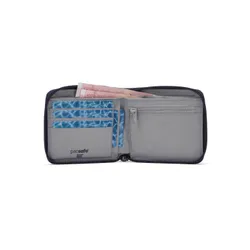 Кошелек Pacsafe RFIDsafe Zip Around Wallet, антивор, coastal blue