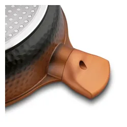 Patelnia głęboka na indukcję krótkie uchwyty Starke Pro Texture Copper 28 x 8 cm