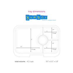 Lunchbox pojemnik na śniadanie XL Yumbox Tapas 4 - hazy blue / panther