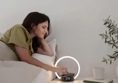 Budzik Beurer WL 65 z ładowarką indukcyjną Czarny