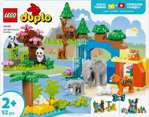 LEGO Klocki DUPLO 10446 Rodziny dzikich zwierząt 3 w 1