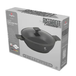 Płaski Garnek Tytanowy Z Pokrywą 30Cm Berlinger Haus Bh-8129 Antracit