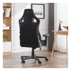 Fotel GAMVIS Elite 2.0 XL Basic Czarny (białe elementy)