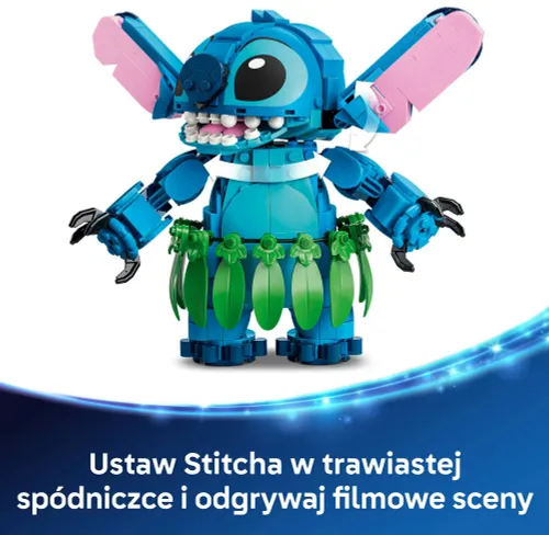 LEGO Disney 43296 Stitch i Strupka, zestaw klocków 9+