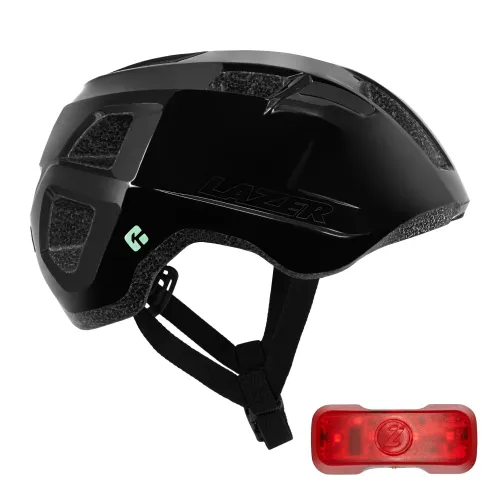 Kask rowerowy LAZER Vandal KinetiCore Czarny Miejski (rozmiar M/L) + Lampka rowerowa LAZER LED Uniwersalna PLZ2227891238