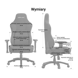 Fotel Anda Seat Phantom 4 L Gray Fabric Gamingowy do 100kg Tkanina Szary