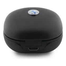 Słuchawki dokanałowe BMW Leather Metal Logo ANC Czarny