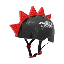 Kask rowerowy RASKULLZ Pop Splat Czarno-czerwony dla Dzieci (rozmiar S)