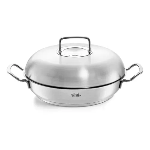 FISSLER Original Profi Collection 28 cm - patelnia ze stali nierdzewnej z pokrywką do serwowania