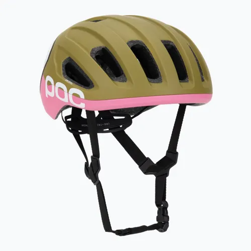 Kask rowerowy POC Amidal olivine green matt/thulite pink matt