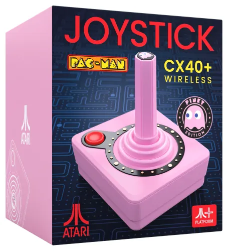 Joystick Atari CX40+ Pac-Man Edition do Atari 2600+ / 7800+ Bezprzewodowy Różowy