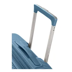 American Tourister Soundbox-stone blue Büyük Genişletilebilir Bavul