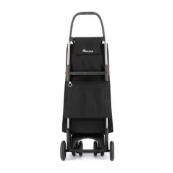 Rolser Akanto MF 4-Wheel 2-Turn pliere coș de cumpărături-negru