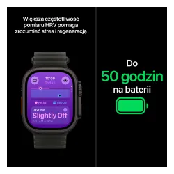 Apple Watch Ultra 4 GPS + Cellular koperta z tytanu czarny 49mm Opaska Trail w kolorze burgunda Rozmiar M/L