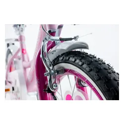 Rower dziecięcy GERMINA BMX 16 cali dla dziewczynki Jasnoróżowy