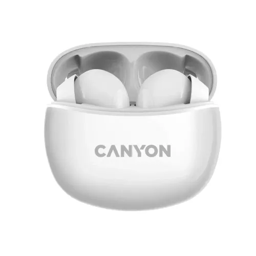 Słuchawki bezprzewodowe Canyon TWS-5 Dokanałowe Bluetooth 5.2 Biały