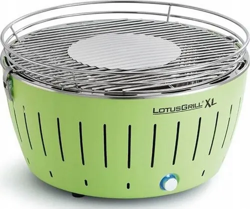 LotusGrill Kömür bahçe ızgarası XL 40 cm x 40 cm Yeşil + Kılıf