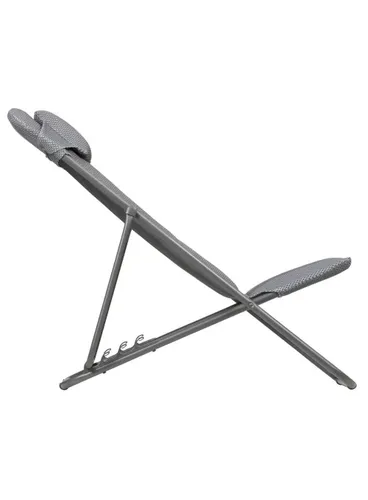 Leżak z zagłówkiem Lafuma Mobilier Maxi Transat Plus BeComfort® - silver grey