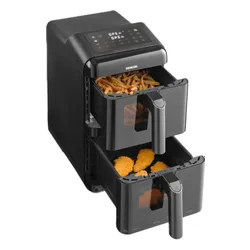 Air Fryer Frytkownica beztłuszczowa SENCOR SFR 1250BK 11.6l z podwójnym koszem, 10 automatycznymi programami i okienkiem do obserwacji postępów