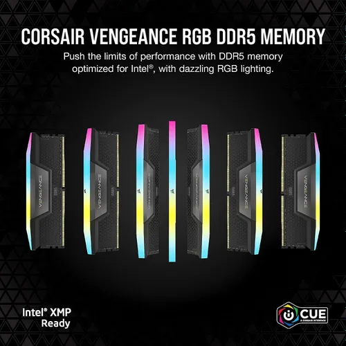 Pamięć RAM Corsair Vengeance RGB DDR5 32GB (2 x 16GB) 6400 CL32 (czarny)