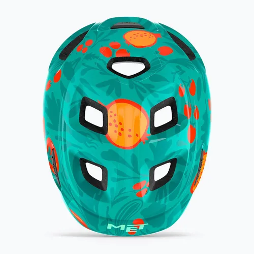 Kask rowerowy dziecięcy MET Hooray green fruit glossy