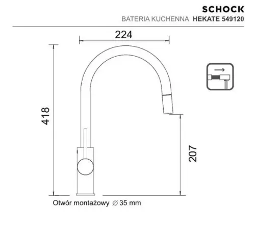 Bateria Schock Hekate 549120 Biały Mosiądz