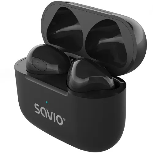 Słuchawki bezprzewodowe Savio TWS-02 PRO Douszne Bluetooth 5.4 Czarny