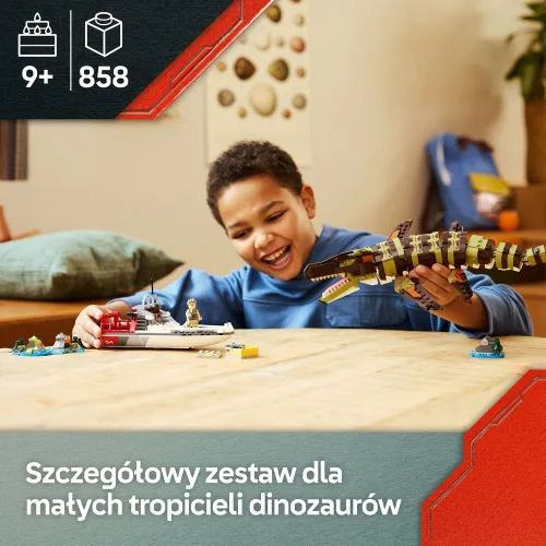 LEGO 76974 Jurassic World Misja na łodzi i model mozazaura