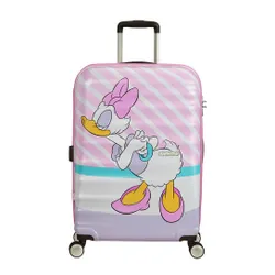 Walizka średnia American Tourister Wavebreaker Disney - Daisy pink kiss