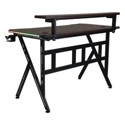 Biurko gamingowe COBRA CRF4012 RGB Brązowy