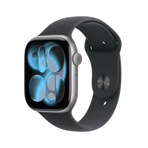 Smartwatch Apple Watch Series 11 GPS 46mm z aluminium Gwiezdna szarość Pasek sportowy Czarny M/L DEMO