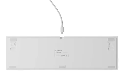 Klawiatura mechaniczna Genesis Thor 404 US RGB Outemu Peach Silent Biały