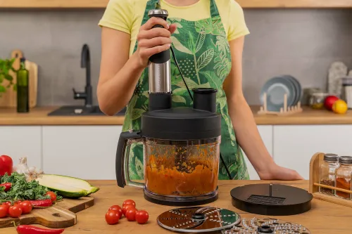 Blender GÖTZE & JENSEN HB950K Inox z krajarką w kostkę