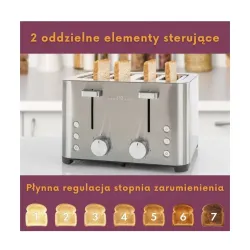 Toster ProfiCook PC-TA 1252 Ruszt do bułek Rozmrażanie 1500W