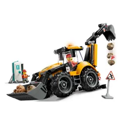 LEGO City 60480 Żółta koparko-ładowarka, zestaw klocków 7+